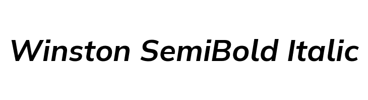 Winston SemiBold Italic  免费字体下载