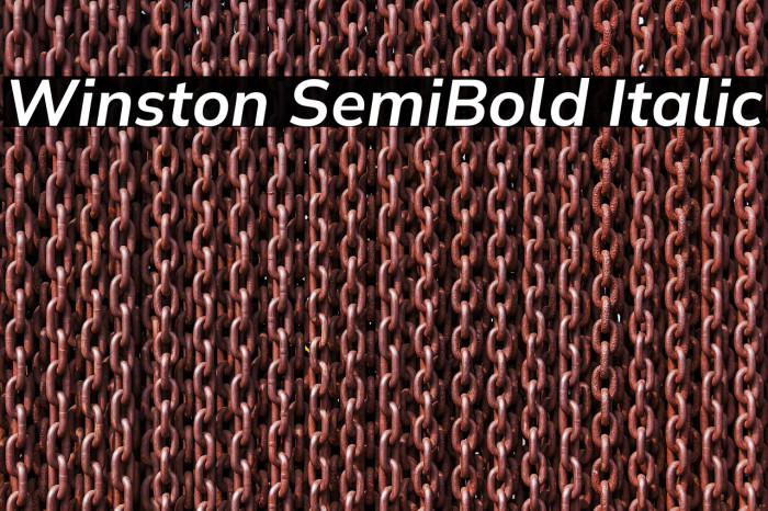 Winston SemiBold Italic Example 1