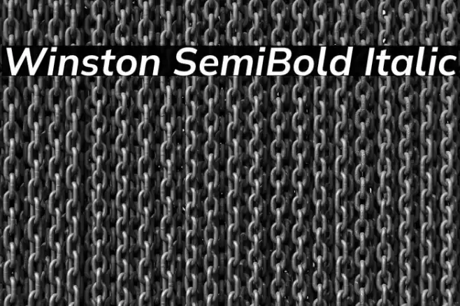 Winston SemiBold Italic Font examples