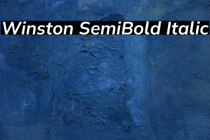 Winston SemiBold Italic Example 2