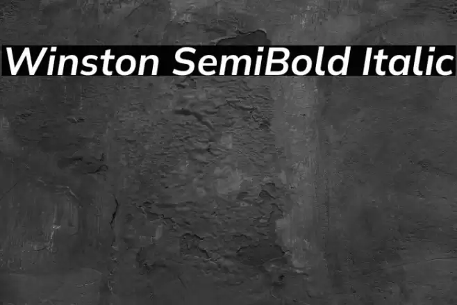 Winston SemiBold Italic Font examples