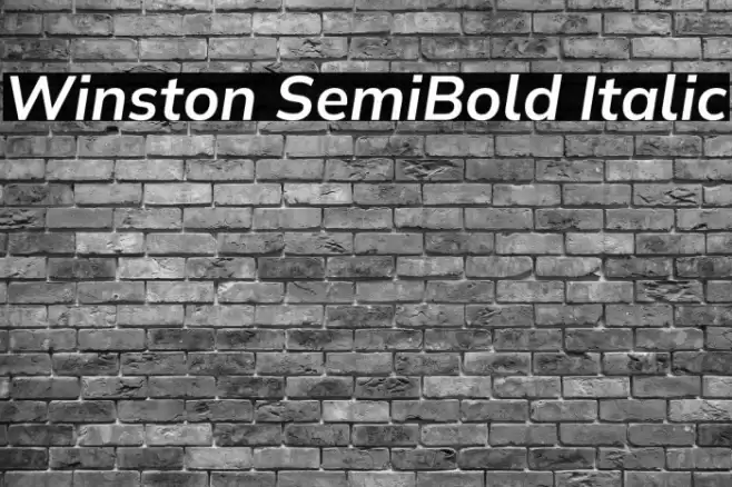 Winston SemiBold Italic Font examples