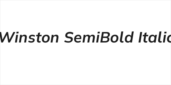 Winston SemiBold Italic Logo