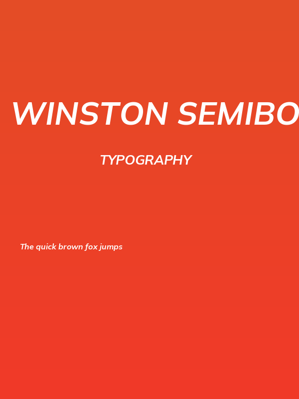 Winston SemiBold Italic Poster