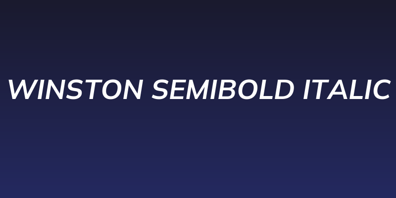 Winston SemiBold Italic Social Header