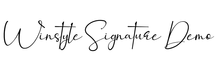 Winstyle Signature Demo  Frei Schriftart Herunterladen