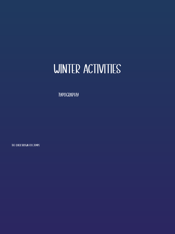 Winter Activities Poster