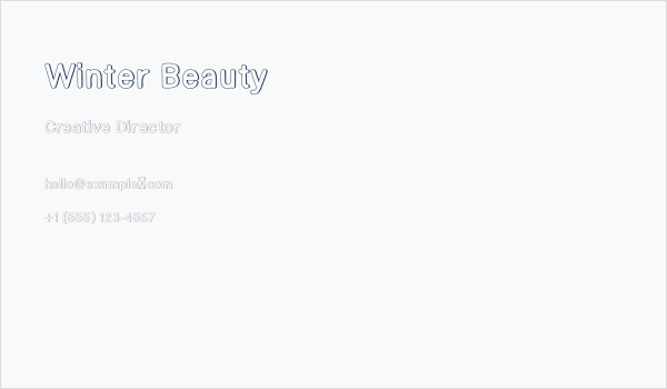 Winter Beauty Business Card