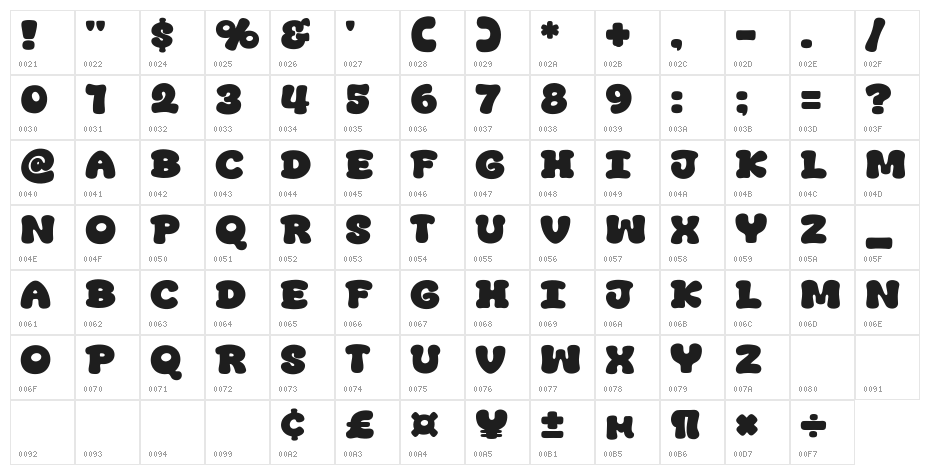 Winter Beige Character Map