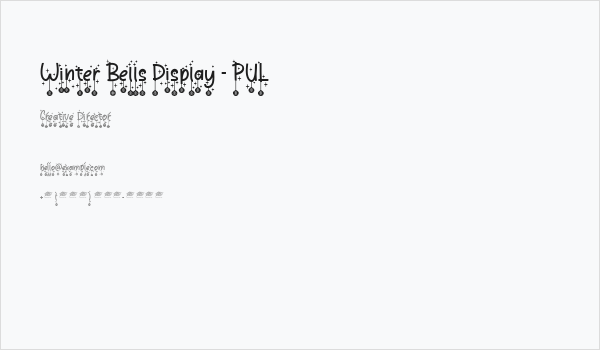 Winter Bells Display - PUL Business Card