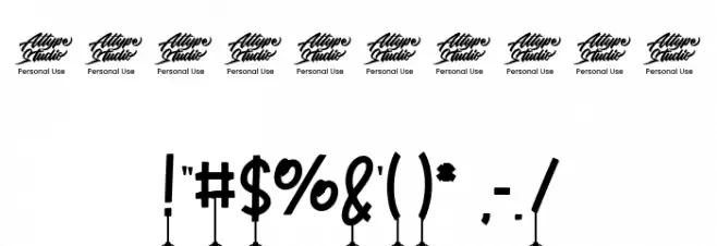 Winter Bells - Personal Use Font OTHER CHARS