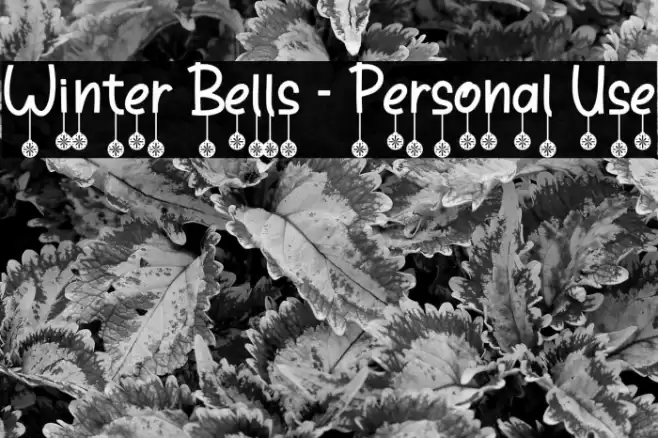 Winter Bells - Personal Use Font examples