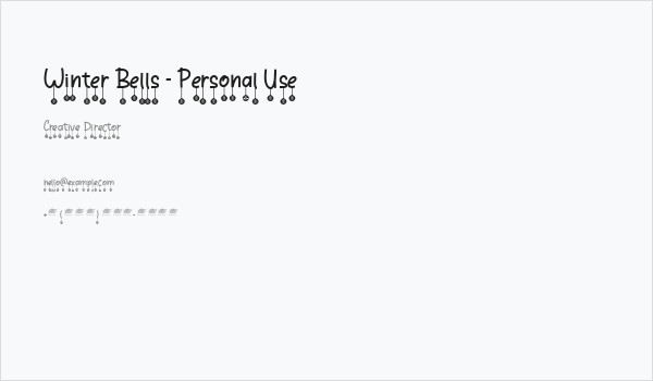 Winter Bells - Personal Use Business Card