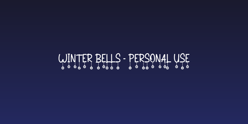 Winter Bells - Personal Use Social Header