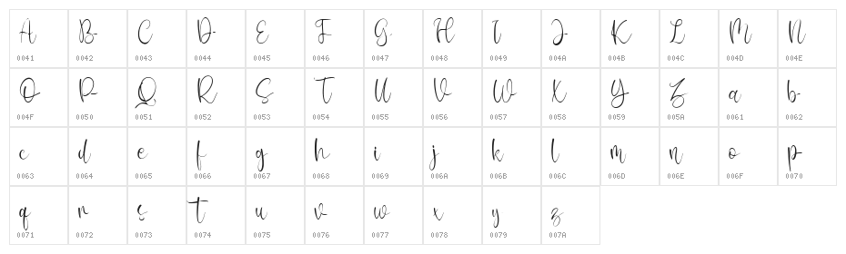 Winter Belly Character Map