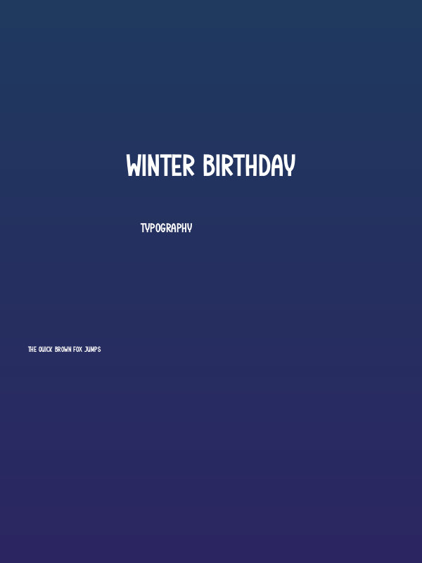 Winter Birthday Poster