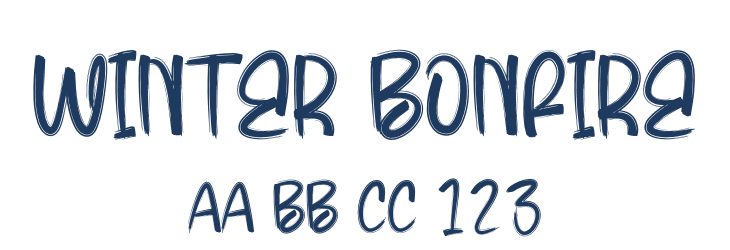 Winter Bonfire Font Preview