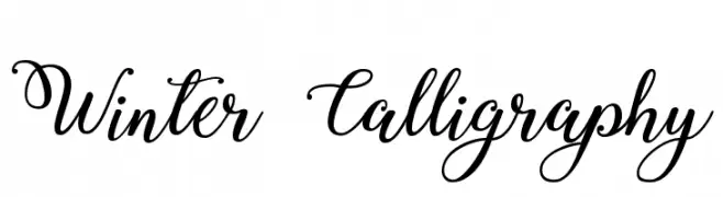 Winter Calligraphy  नि: शुल्क फ़ॉन्ट्स डाउनलोड