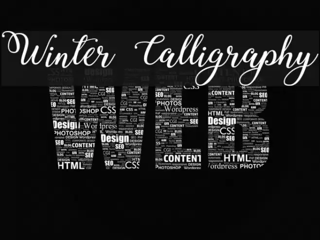 Winter Calligraphy フォント examples
