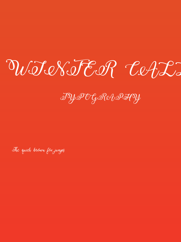 Winter Calligraphy Poster