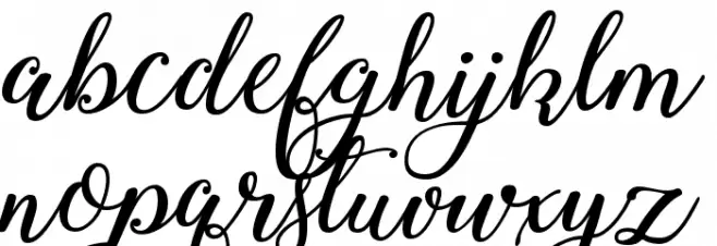 Winter Calligraphy फ़ॉन्ट लोअरकेस