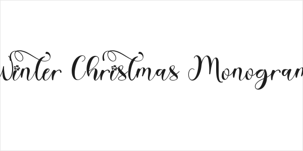 Winter Christmas Monogram Logo
