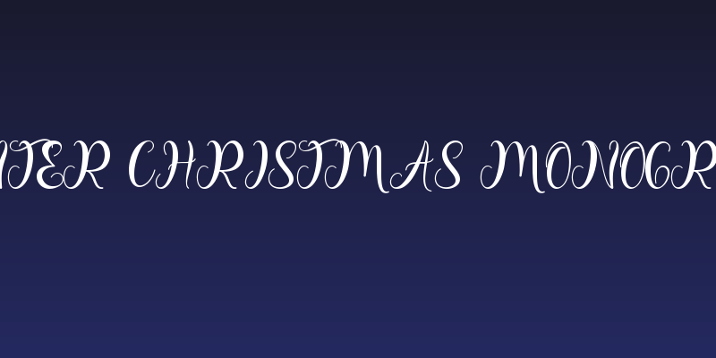 Winter Christmas Monogram Social Header
