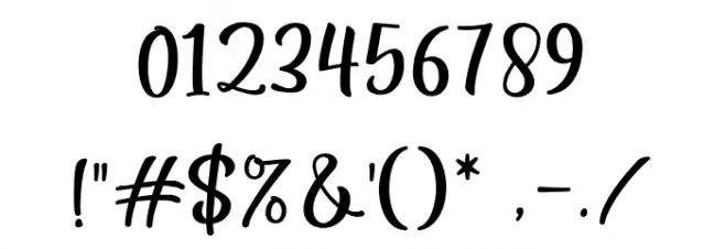 Winter Christmas Font OTHER CHARS