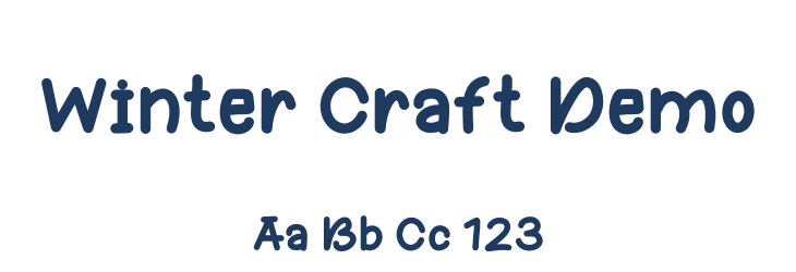 Winter Craft Demo Font Preview