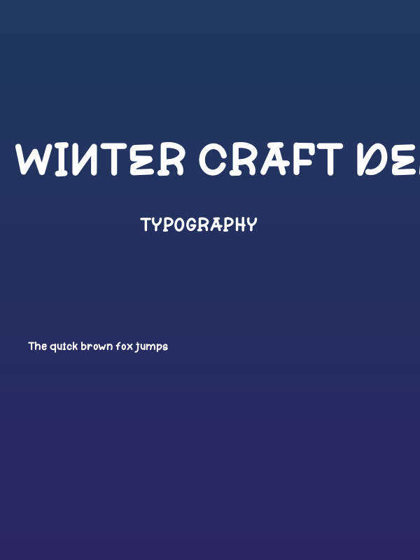Winter Craft Demo Poster