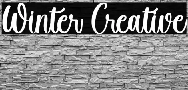 Winter Creative Fonte examples