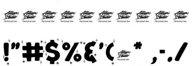 Winter Dairy Shiny Font OTHER CHARS