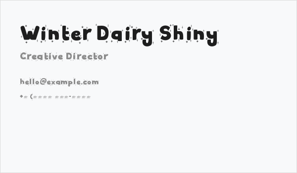 Winter Dairy Shiny Business Card