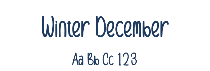 Winter December Font Preview