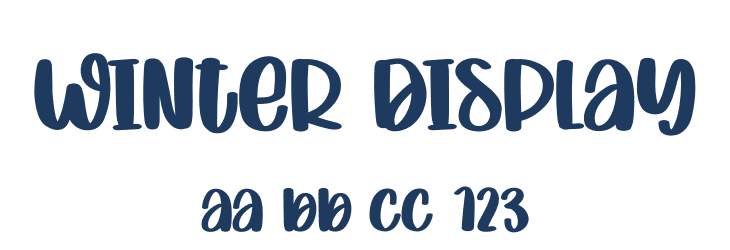 Winter Display Font Preview