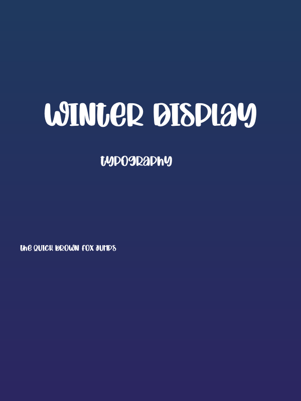 Winter Display Poster