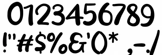 Winter Drink Font OTHER CHARS