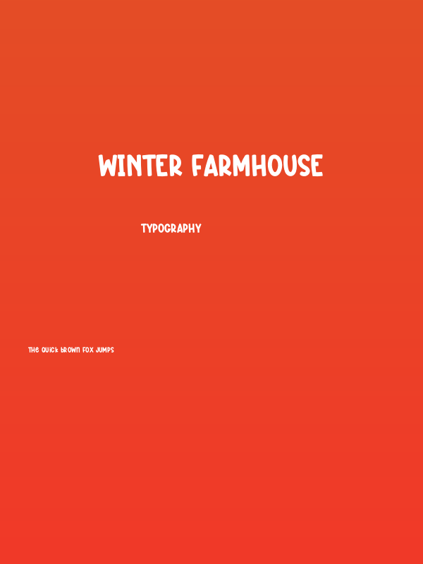 Winter Farmhouse Poster
