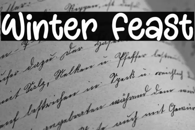 Winter Feast Font examples