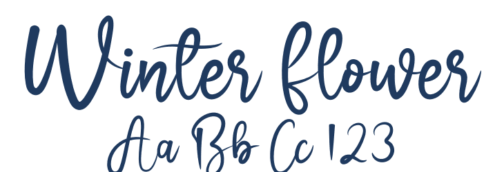 Winter Flower Font Preview