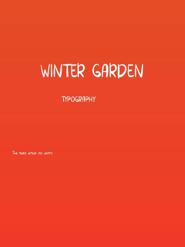 Winter Garden Poster
