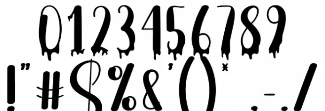 Winter Ghost Шрифта ДРУГИЕ символов