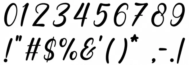 Winter Holiday フォント その他の文字