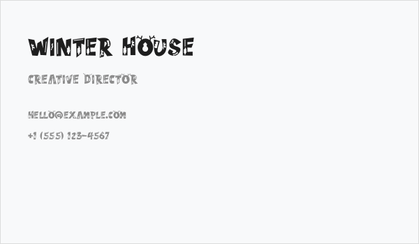Winter House Business Card