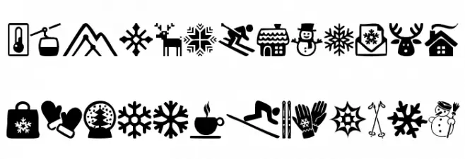 Winter Icons Fuentes MAYÚSCULAS