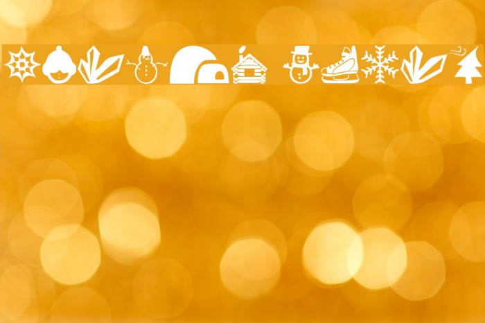 Winter Icons Font examples