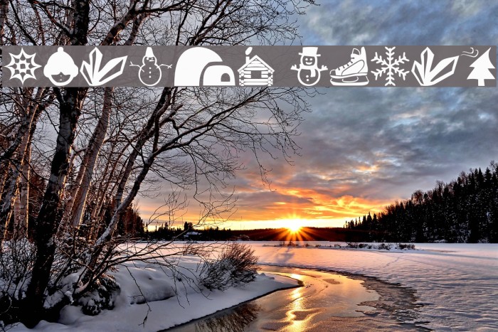 Winter Icons Font examples