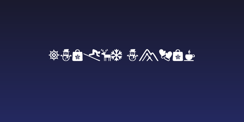 Winter Icons Social Header