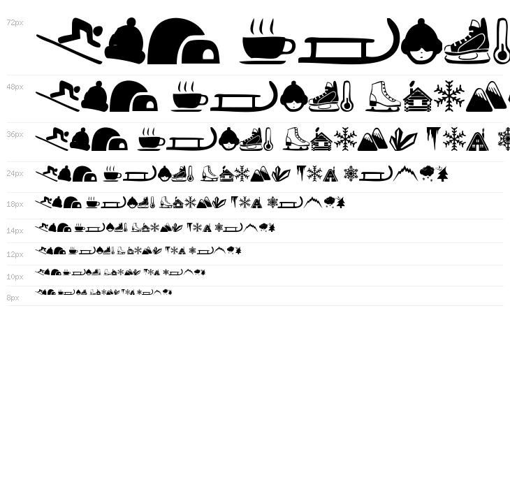 Winter Icons Waterfall