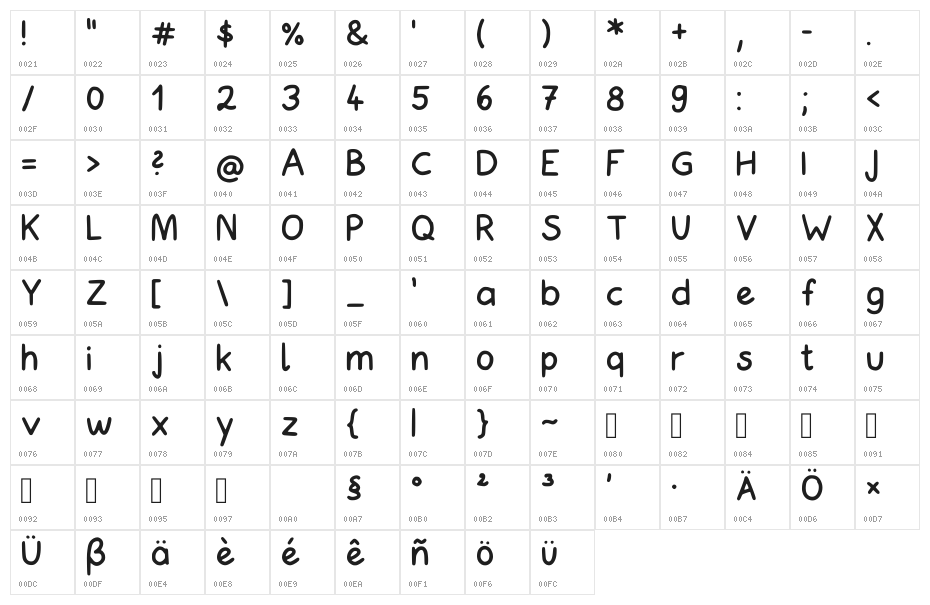 Winter Land By Jd Bold Character Map